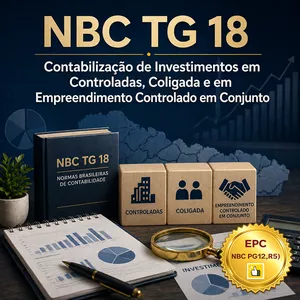 Imagem do curso NBC TG 18 - Contabilização de Investimentos em Controladas, Coligada e em Empreendimento Controlado em Conjunto (Pontuação no PEPC) - GRAVADO - 24/04/2026