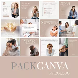 Imagen de portada para Ebook Pack Canva Psicólogo