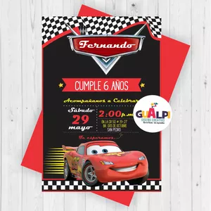 Imagen de portada para Curso online Invitación Digital: Cars Rayo Mcqueen