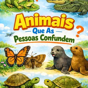 Imagem de capa para o Ebook Livro animais que as pessoas confundem 