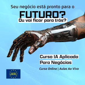 Imagem de capa para o Curso online Inteligência Artificial Aplicada para Negócios ao Vivo