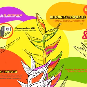 Imagem principal do produto Heliconias tropicales - Mandalas para colorear.