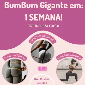 Imagem de capa para o Ebook BUMBUM GIGANTE EM, 1 SEMANA! (EM CASA)