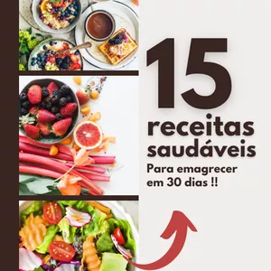 Imagem de capa para o Ebook 15 receitas para emagrecer em 30 dias 