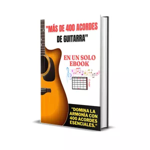 Imagen de portada para Ebook "MÁS DE 400 ACORDES DE GUITARRA 🎸 