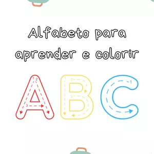 Imagem de capa para o Ebook Alfabeto para aprender e colorir