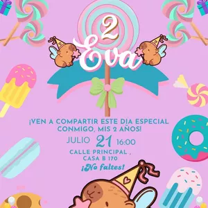 Imagen de portada para Ebook Tarjeta de cumpleaños - Plantilla editable.