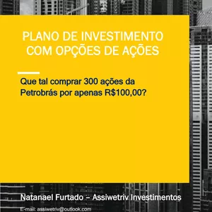 Imagem principal do produto Compre 300 ações da Petrobrás com apenas R$ 100.