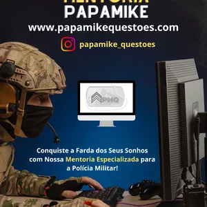 Imagem de capa para o Serviço online Mentoria PapaMike - Carreiras Policiais 3 meses