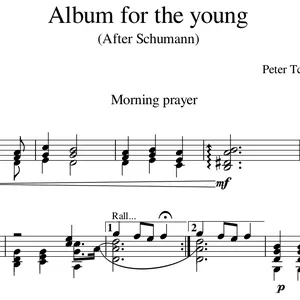 Imagem de capa para o Ebook Partitura musical - Morning Prayer de Peter Tchaikovsky