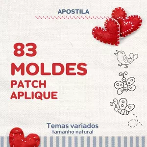 Imagem de capa para o Ebook 83 Moldes para Patch Aplique