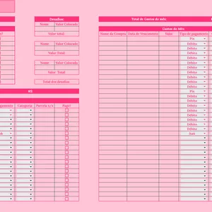 Imagem de capa para o Ebook Planilha Financeira (rosa)