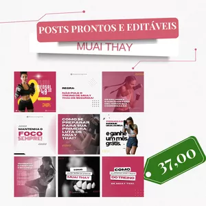 Imagem do curso Pack Canva Muay Thai Feminino