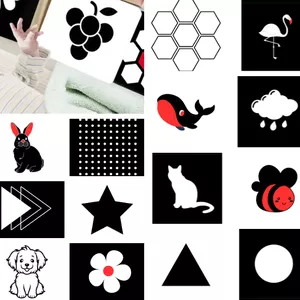 Imagem de capa para o Ebook Cartões de Contraste para Bebês: Download para Impressão