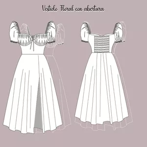Imagen de portada para Ebook MOLDES VESTIDO FLORAL CON ABERTURA