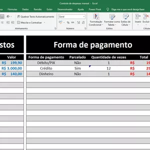 Imagem de capa para o Curso online Planilha de controle de despesas mensal
