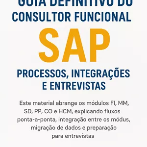 Imagem de capa para o Ebook Manual Completo do Consultor SAP S/4HANA: FI, MM, SD, PP, CO, HCM e Migração de Dados