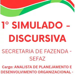Imagem de capa para o Ebook 1º Simulado Discursiva - SEFAZ-SP - CONTADOR (APDO)
