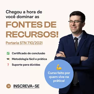Imagem de capa para o Curso online Fontes de Recurso - Portaria STN 710/2021