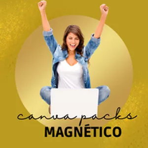 Imagem de capa para o Curso online Canva Packs Magnético