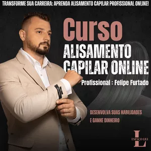 Imagem de Curso de Alisamento Capilar Online. criado por Felipe Furtado na hotmart