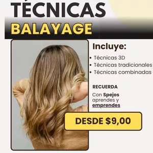 Imagen de portada para Curso online TÉCNICAS BALAYAGE