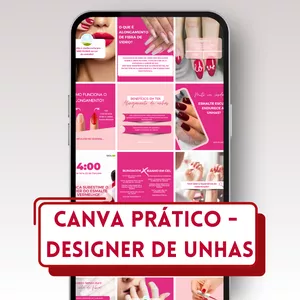 Imagem de capa para o Curso online PACK CANVA PRÁTICO - DESIGNER DE UNHAS