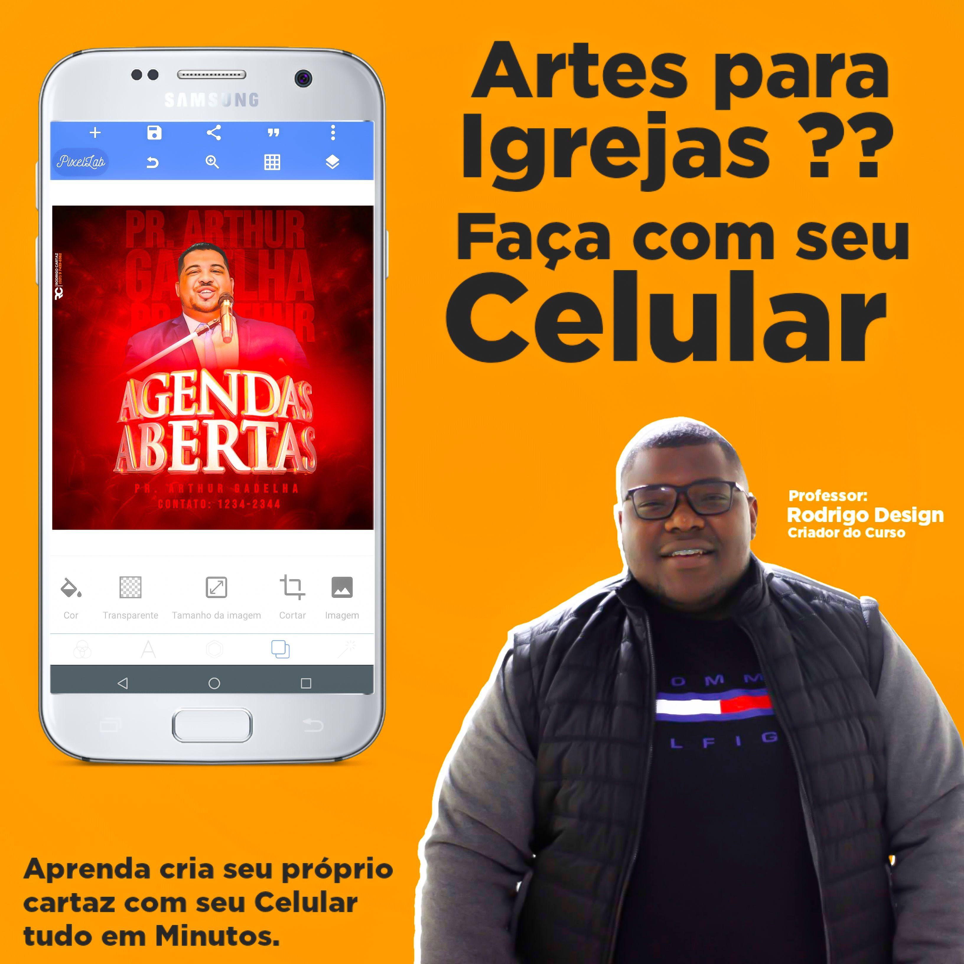 Curso de Cartaz com Celular para Igrejas 