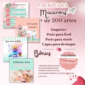 Imagem do curso PACK PARA MACARONS 