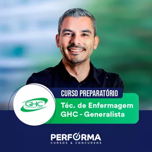 Imagem de capa para o Curso online CONCURSO GHC: TÉC. ENF. GENERALISTA | ON-LINE + ENCONTROS PRESENCIAIS