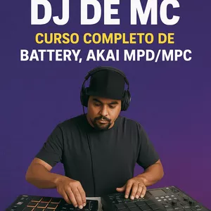 Imagem de capa para o Curso online Torne-se DJ de MC: Curso Completo de Battery, Akai MPD/MPC