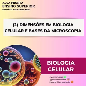 Imagem de capa para o Ebook Bases da microscopia e dimensões celulares - aula pronta