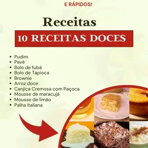 Imagem de capa para o Ebook 10 Receitas Doces