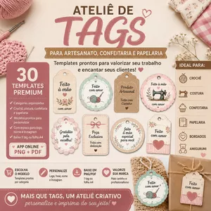 Imagem do curso Ateliê de Tags — Crie tags personalizadas com aparência profissional