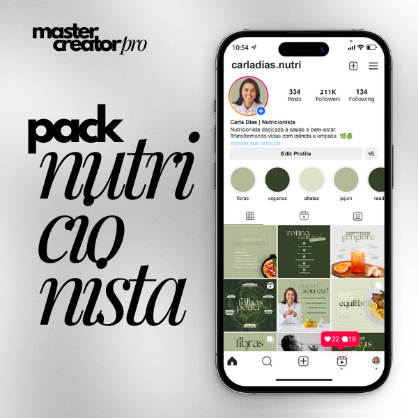 Pack Canva Nutricionista | Master Creator Pro