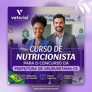 Imagem do curso CURSO PARA O CARGO DE NUTRICIONISTA DA PREFEITURA DE URUBURETAMA -CE