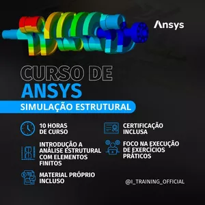 Imagem de capa para o Curso online Introdução a análise com elementos finitos utilizando Ansys - Análises Estruturais 