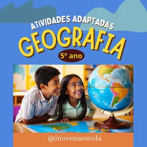 Imagem de capa para o Ebook Geografia 5º ano Atividades Adaptadas Inove na Escola