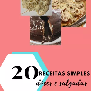 Imagem de capa para o Ebook 20 RECEITAS PARA DIA A DIA DOCES E SALGADAS