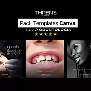 Imagem de capa para o Ebook PACK CANVA LUXO ODONTOLOGIA