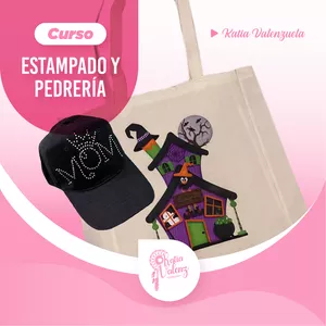 Imagen de portada para Curso online Curso de Estampado y Pedrería