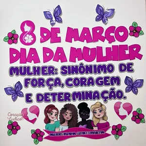 Imagem de capa para o Ebook 🩷Painel 2 - Dia da Mulher 💁🏻‍♀
