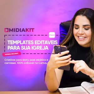 Imagem de capa para o Curso online Templates 100% Editáveis para a sua Igreja