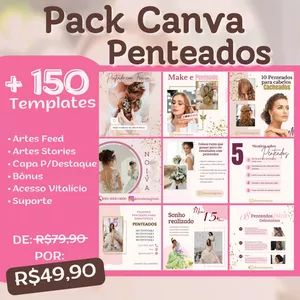Imagem do curso Pack Canva Penteados