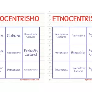 Imagem de capa para o Ebook BINGO SOCIOLOGIA - ETNOCENTRISMO