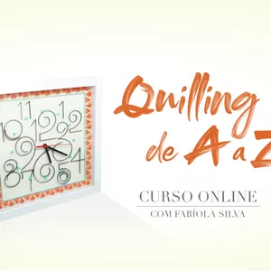 Imagem de capa para o Curso online Quilling de A a Z - Modular - Relógio