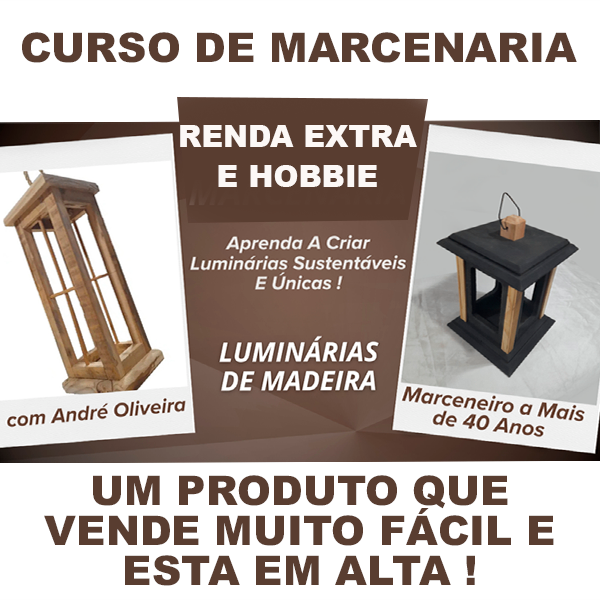 Curso de Marcenaria Rústica Módulo 1 : Luminária de Madeira