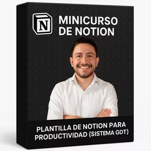Imagen de portada para Curso online Gestiona tus proyectos y tareas  con Notion sistema GTD 