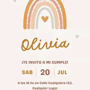 Imagen de portada para Ebook Invitación de Cumpleaños Arcoíris – Estilo Minimalista y Encantador