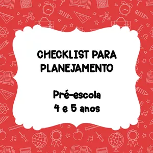 Imagem de capa para o Ebook Checklist para planejamento da pré-alfabetização